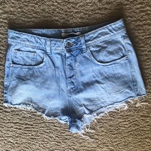 Zara High Rise Jeans shorts